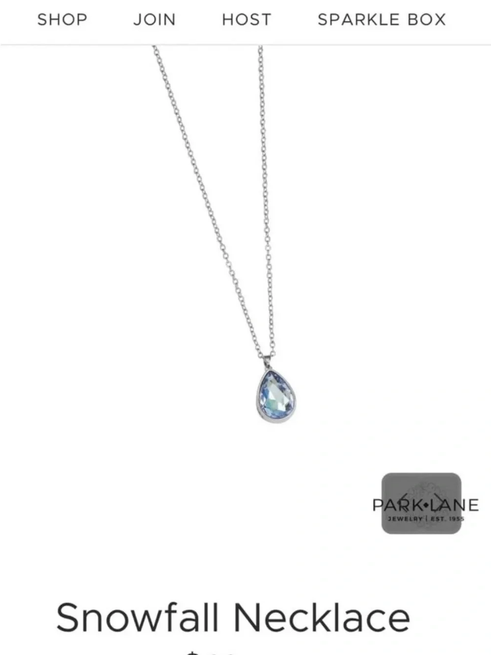 Park Lane Snowfall Necklace & Earring Set